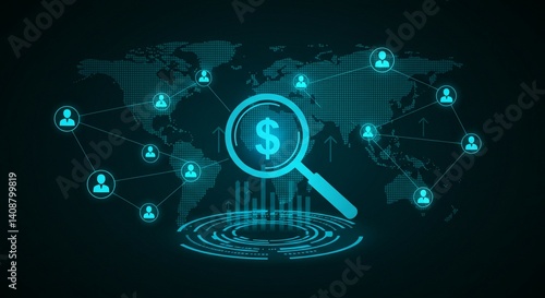 Global financial data analysis with a digital technology background 