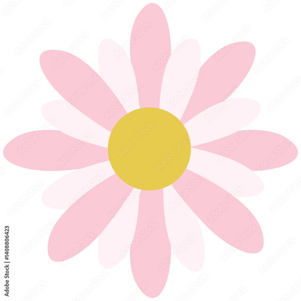 Cute flat illustration of two pink daisy flowers with yellow centers and sparkling stars. Perfect for spring-themed designs, invitations, cute stationery, or digital floral decorations. Cute flat illustration of two pink daisy flowers with yellow centers and sparkling stars. Perfect for spring-themed designs, invitations, cute stationery, or digital floral decorations.
