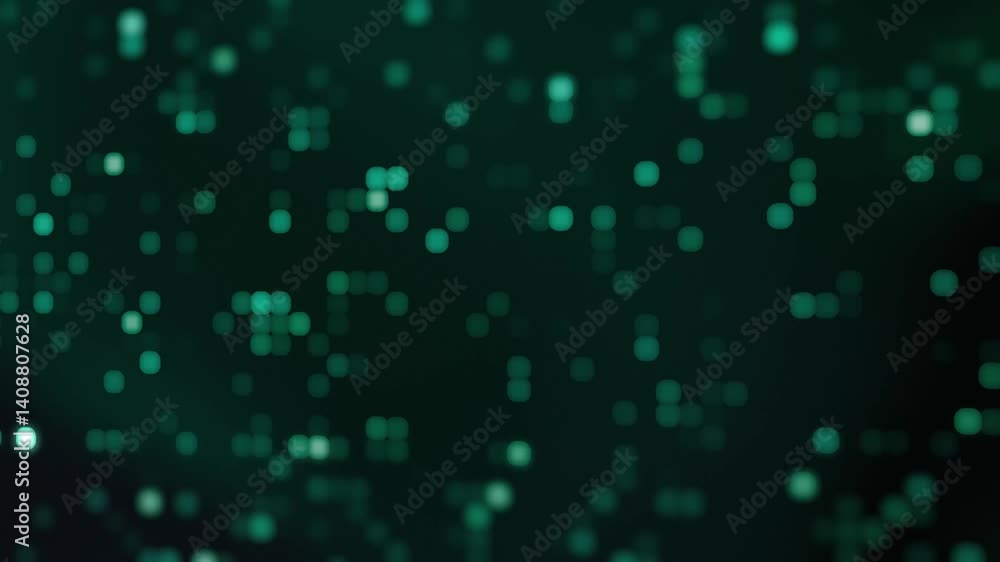 green abstract geometrics with glowing dots shapes on dark background animation video green abstract geometrics with glowing dots shapes on dark background animation video