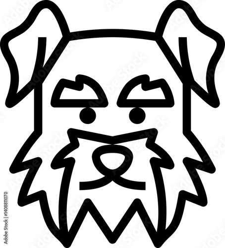 miniature schnauzer illustration on a white background     