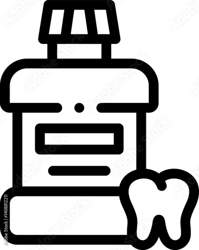 mouthwash illustration on a white background  