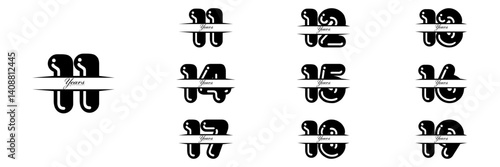 collection numbers Anniversary logo set icon vector design