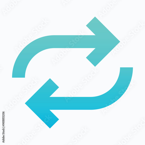 Repost, Arrow Share Icon Vector, Social Media Post Symbol, Gradient Silhouette Style Isolated Vector Icon. 