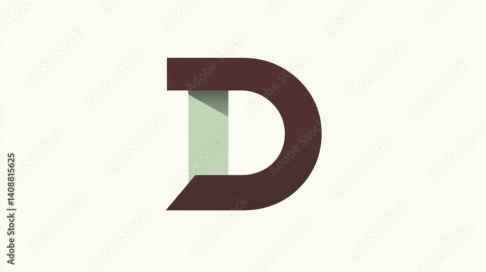 Abstract Brown D Letter Logo Design Abstract Brown D Letter Logo Design
