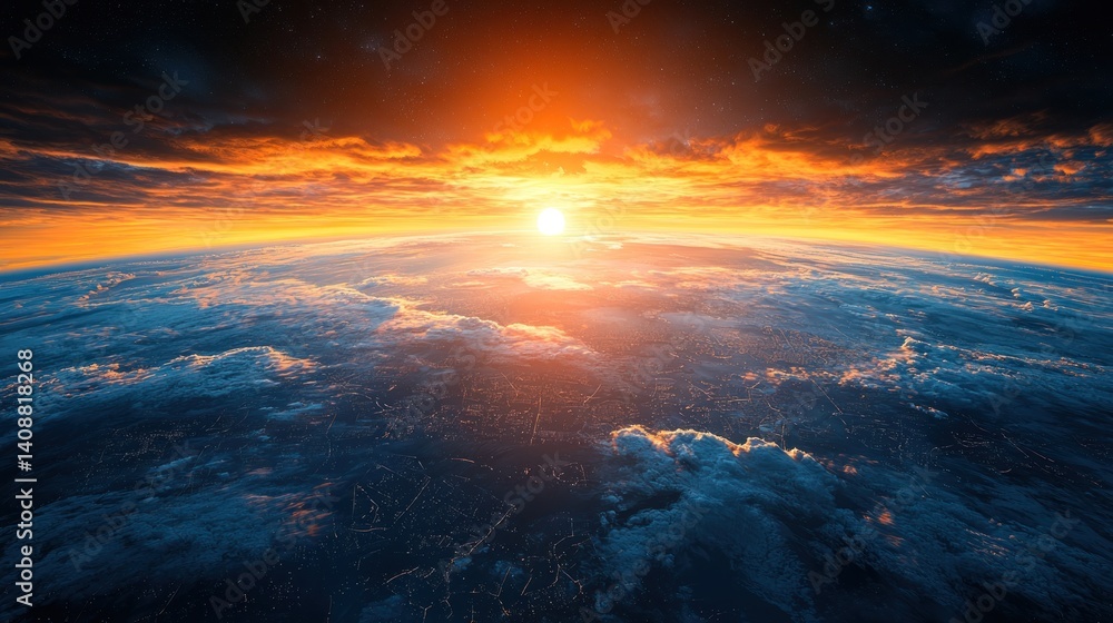 Fototapeta premium Earth Sunrise Epic