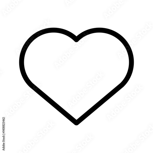 Heart icon. Isolated over white background. Love symbol.