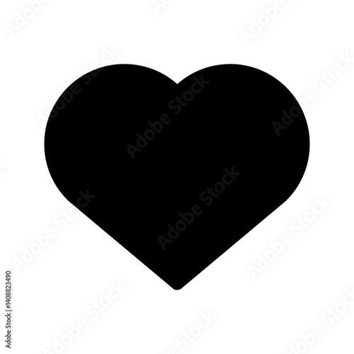 Heart icon. Isolated over white background. Love symbol.