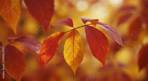 Autumn fallen leaves on ground colorful seasonal background   