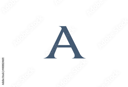 Elegant and Simple Capital Letter "A" Design. A clean sophisticated capital letter "A" design