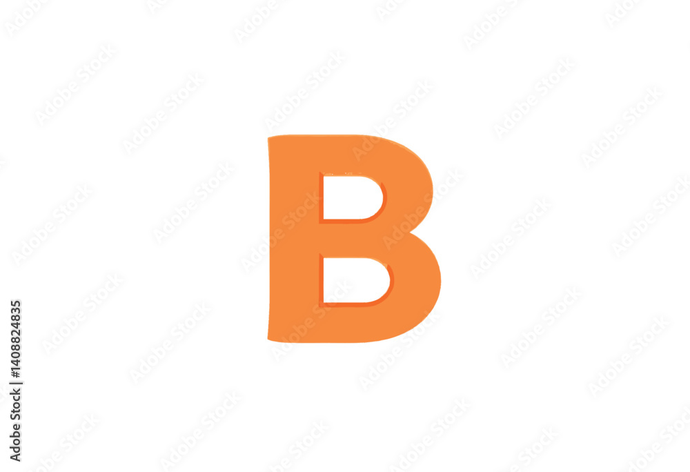 Bright Orange 3D Letter Bright Orange 3D Letter