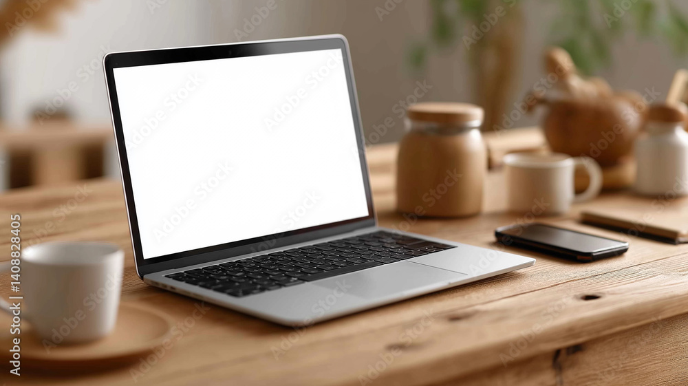 Fototapeta premium Modern Netbook Laptop for Work and Leisure