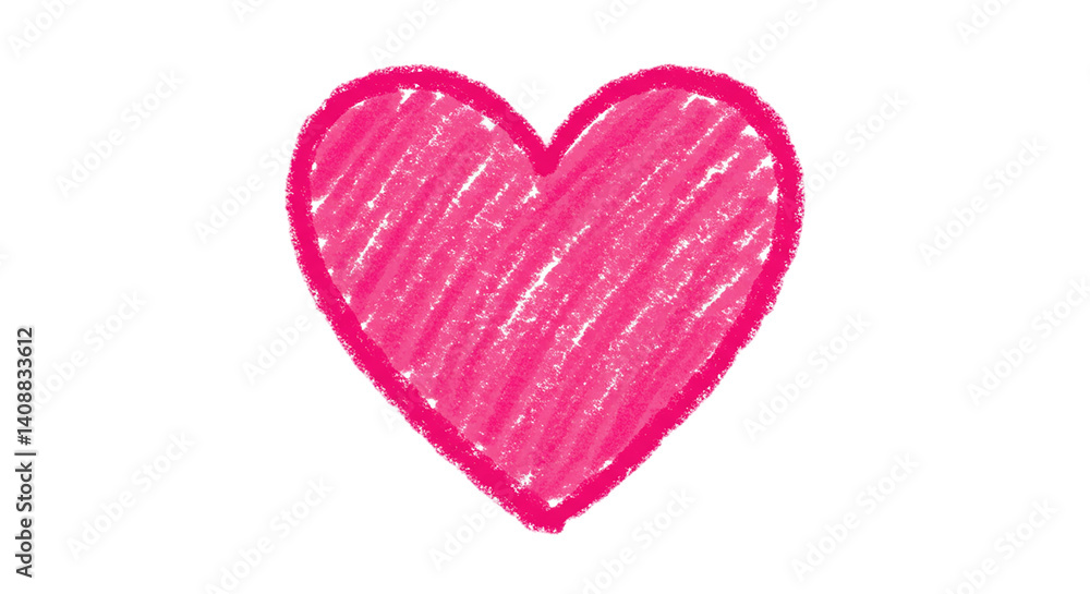 A pink heart shape with a crayon texture on a black background in a simple graphic illustration retro hand draw transparent background A pink heart shape with a crayon texture on a black background in a simple graphic illustration retro hand draw transparent background