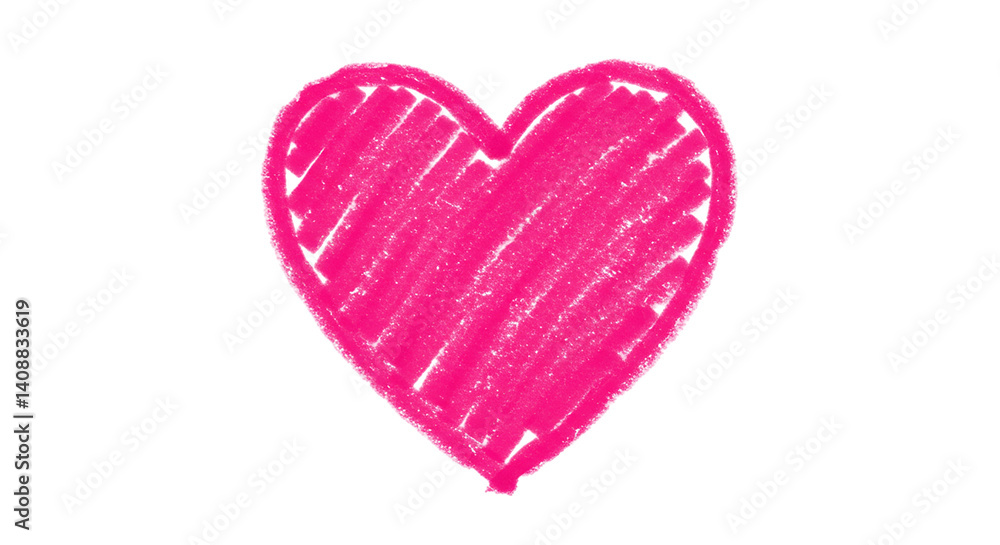 A pink heart drawn with crayon against a black background with visible crayon texture strokes effect retro hand draw transparent background A pink heart drawn with crayon against a black background with visible crayon texture strokes effect retro hand draw transparent background
