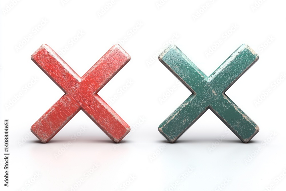 Obraz premium Two Rustic Xs