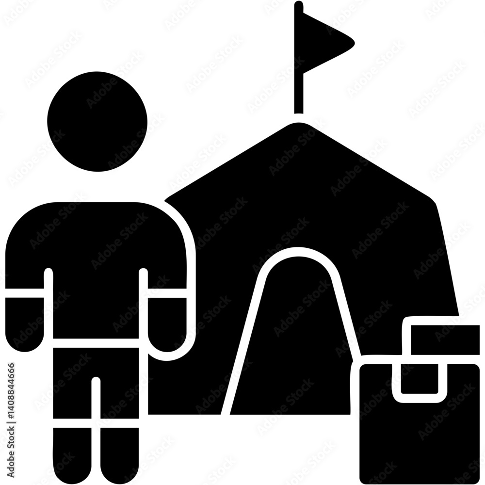 Fototapeta premium Refugee Icon