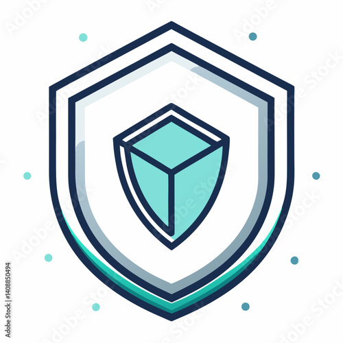 Vector illustrations of a protection shield