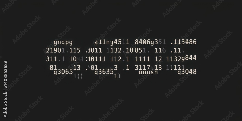 Obraz premium Numeric Code Data Stream Binary Code Digital Numbers Abstract Background