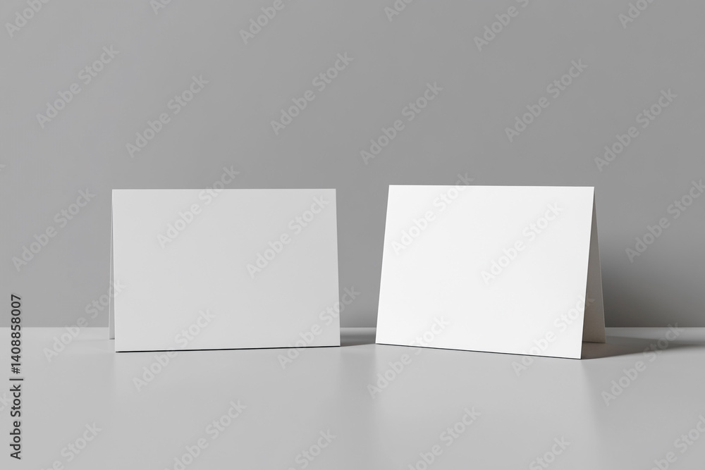 Naklejka premium blank white box on grey wall