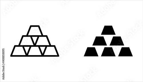 Simple Set of Gold Related Vector Line Icons. Contains such Icons as Price Change on white background