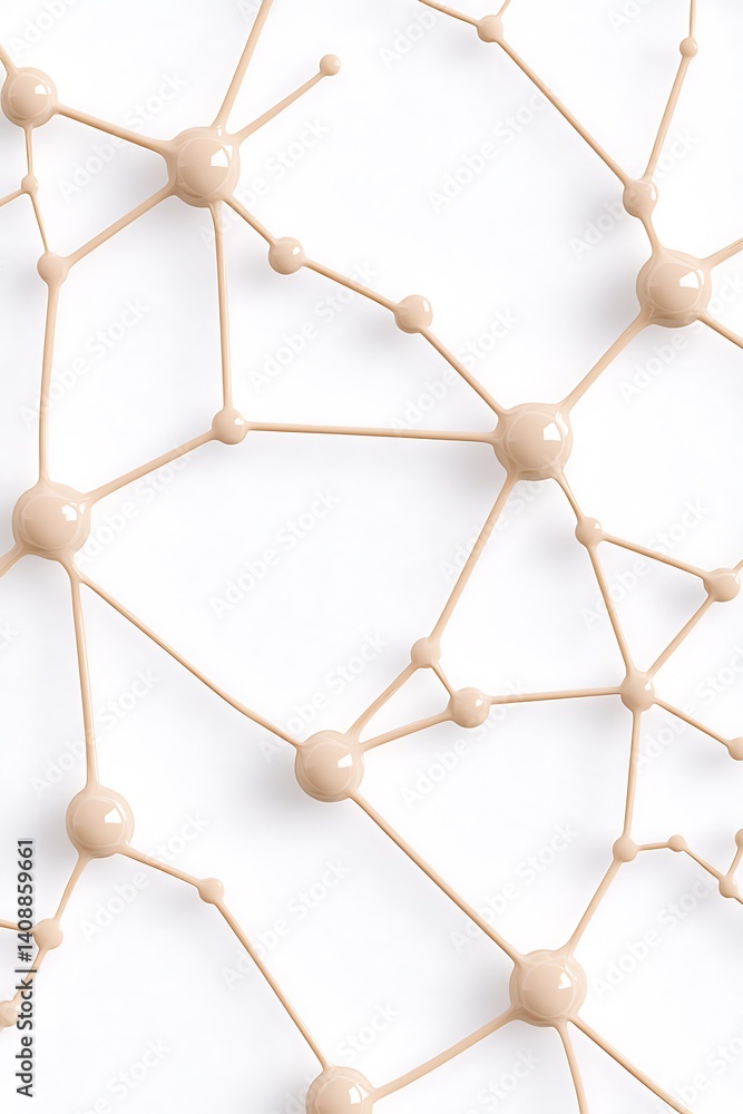 Fototapeta premium Beige Network Design