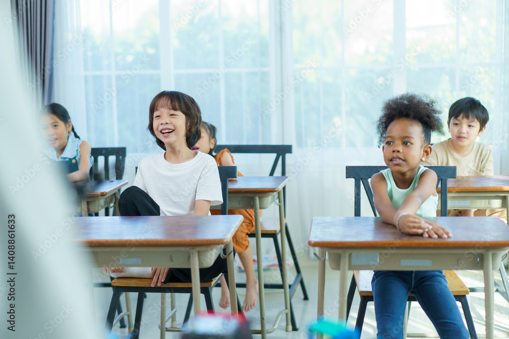 Group of diverse children enjoy learning about the STEM. Group of diverse children enjoy learning about the STEM.