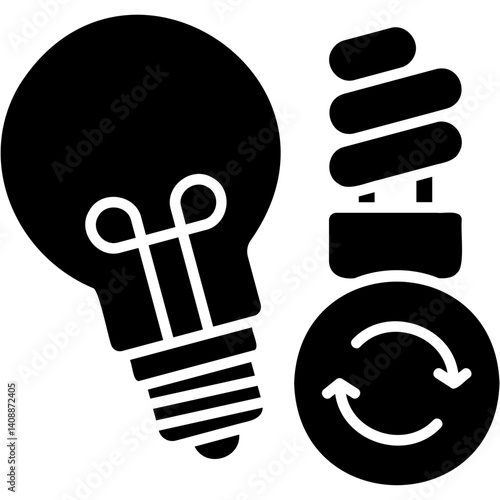 Bulb Waste Recycling Icon