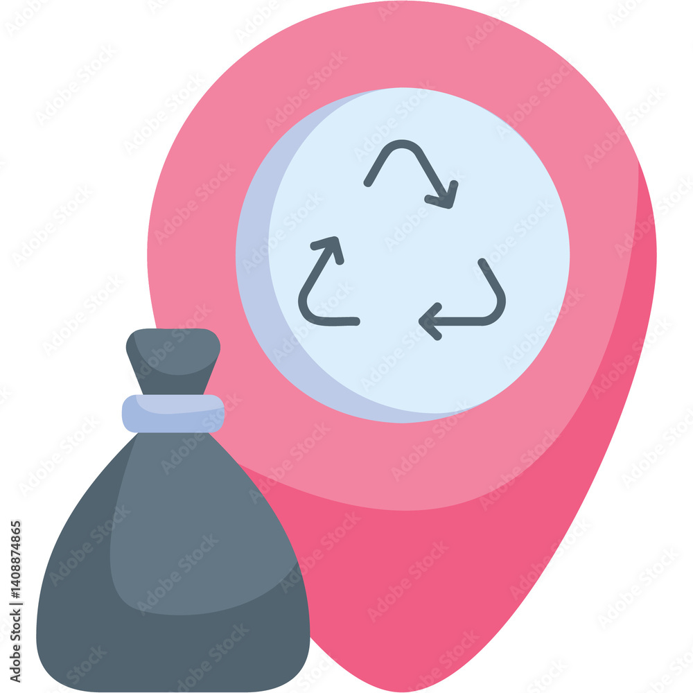 Obraz premium Collection Point Illustration