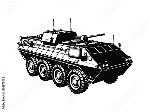 Armored military vehicle