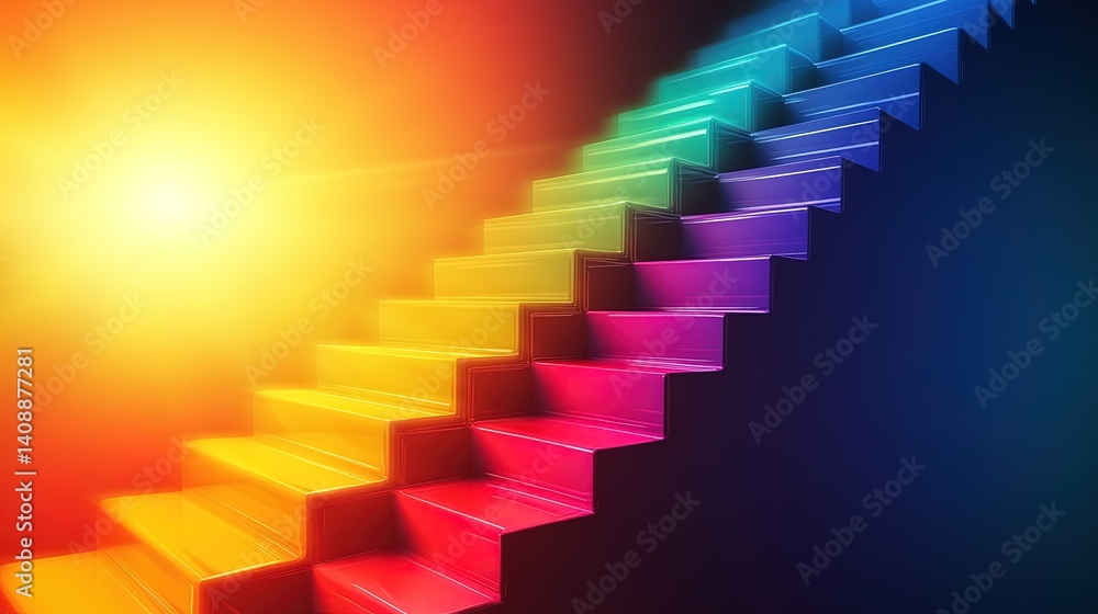 A vibrant business chart transitioning from past to future data, symbolizing transformation A vibrant business chart transitioning from past to future data, symbolizing transformation