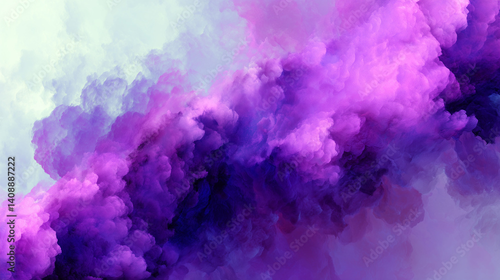Fototapeta premium Electric Purple Smoky Fog Texture Wallpaper Background