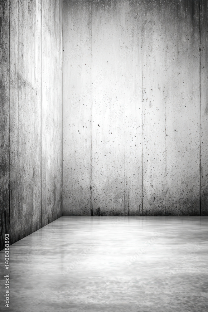Concrete interior space minimalist design empty room modern architecture wide-angle perspective industrial aesthetics Concrete interior space minimalist design empty room modern architecture wide-angle perspective industrial aesthetics