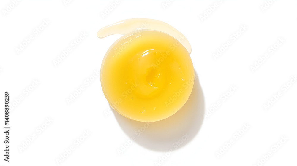 Vaseline texture. Petroleum jelly ointment swatch. Yellow balm isolated on transparent background with shadow Vaseline texture. Petroleum jelly ointment swatch. Yellow balm isolated on transparent background with shadow