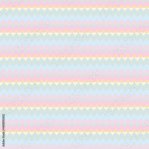 Pastels Textured Fair Isle Seamless Pattern Design