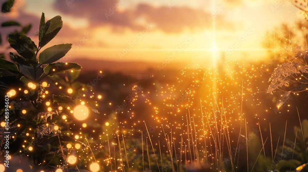 Golden Sunset Sparkle
