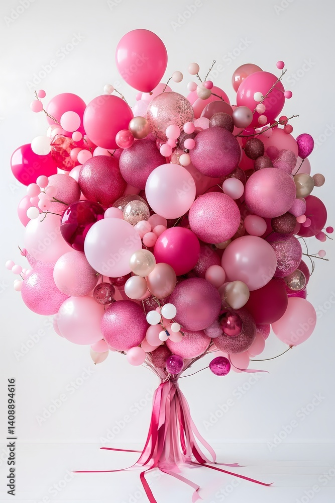 Pink Balloon Bouquet Arrangement