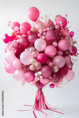 Obraz na płótnie Pink Balloon Bouquet Arrangement w salonie