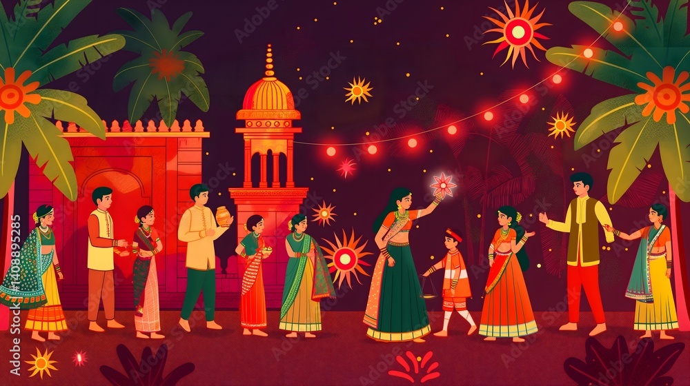 Diwali Festival Celebration in India