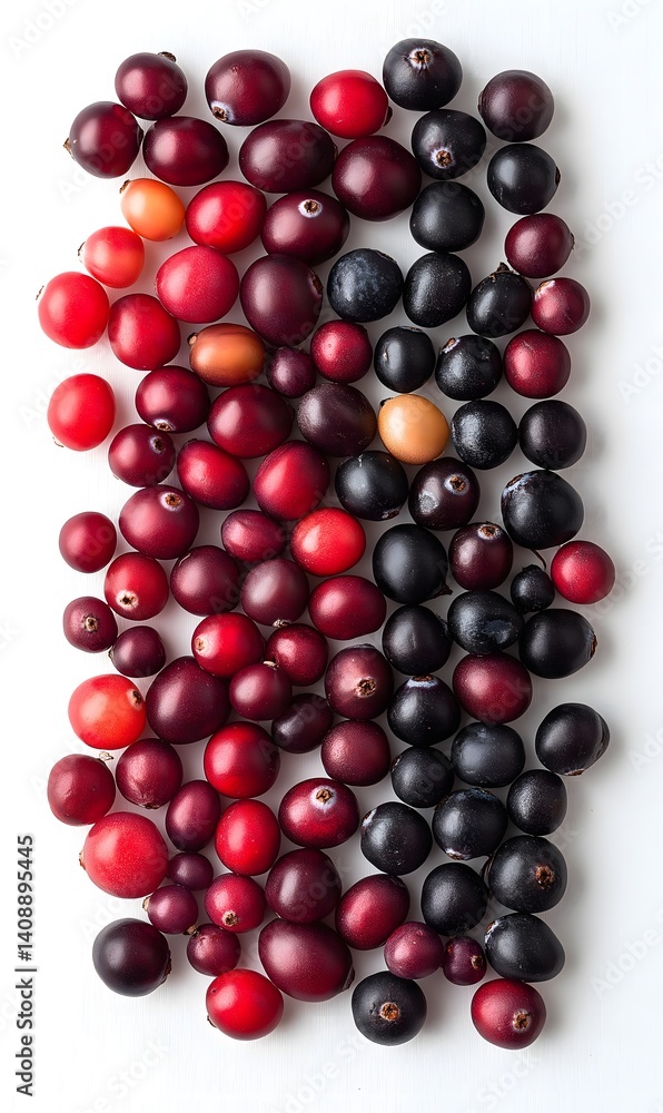Assorted Berries on White Background