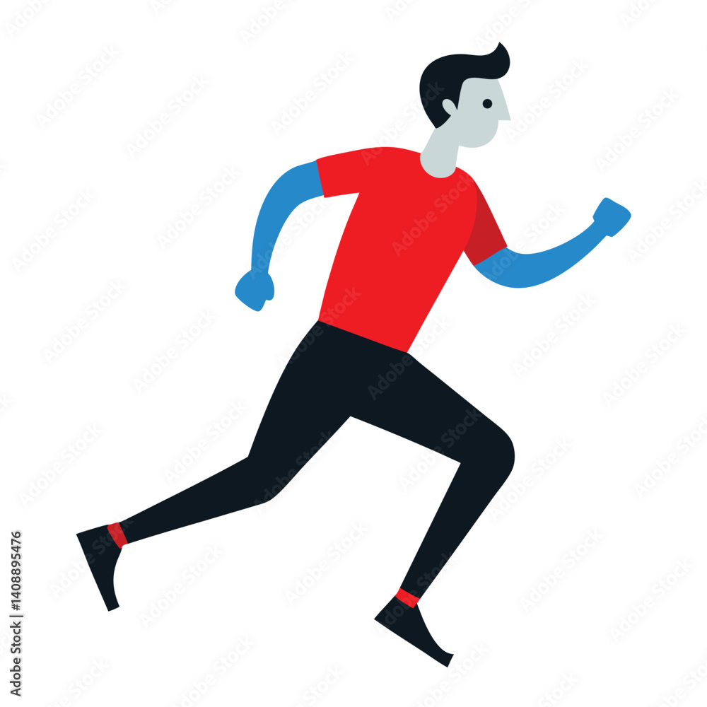 Obraz premium running man vector illustration