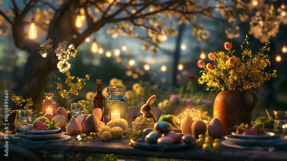 Easter Garden Party Table Setting