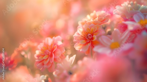 Obraz na płótnie Soft Focus Dahlia Blossoms w salonie