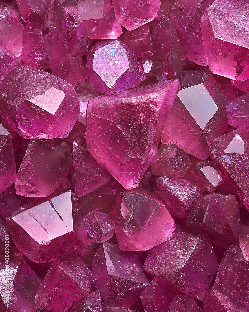 Close-up of Pink Crystal Cluster