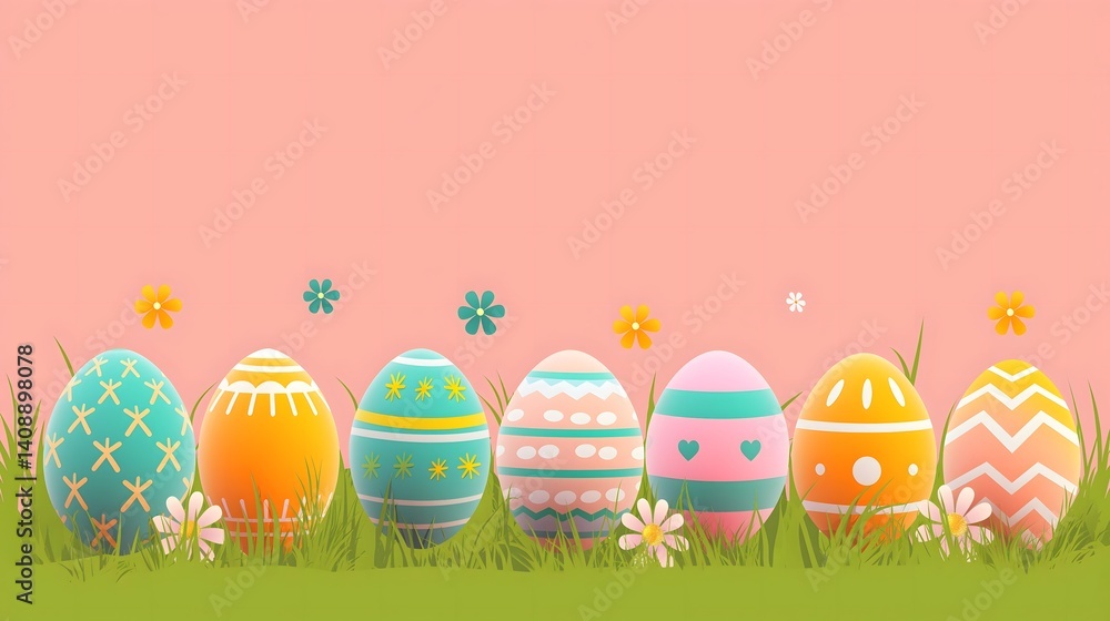 Easter Eggs in Grass