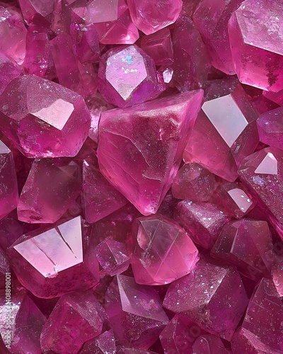 Obraz na płótnie Close-up of Pink Crystal Cluster w salonie