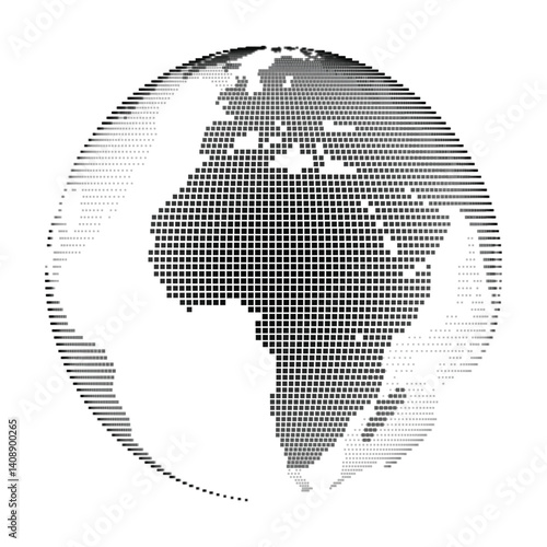 Pixelated Globe - Item 02