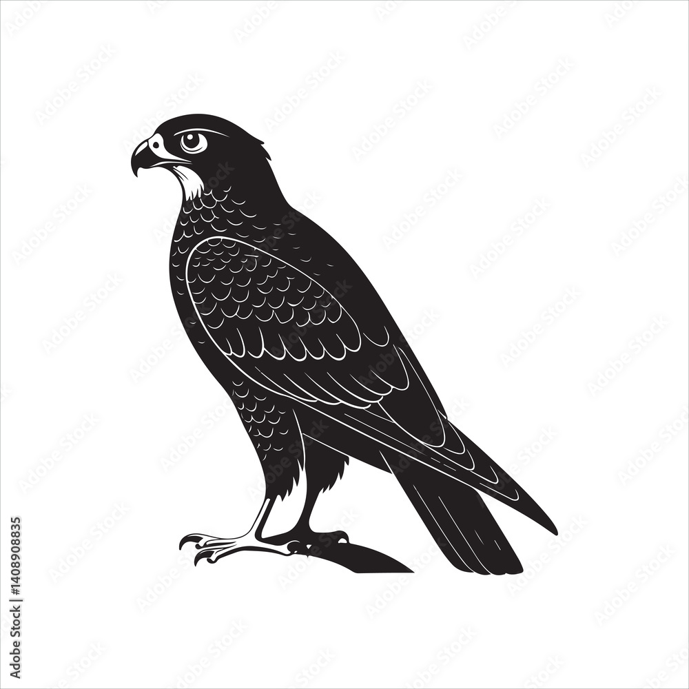 Fototapeta premium Majestic Falcon Silhouette