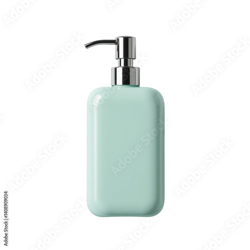 Obraz na płótnie mint green soap dispenser with sleek design, perfect for modern bathrooms and kitchens, adds touch of elegance w salonie