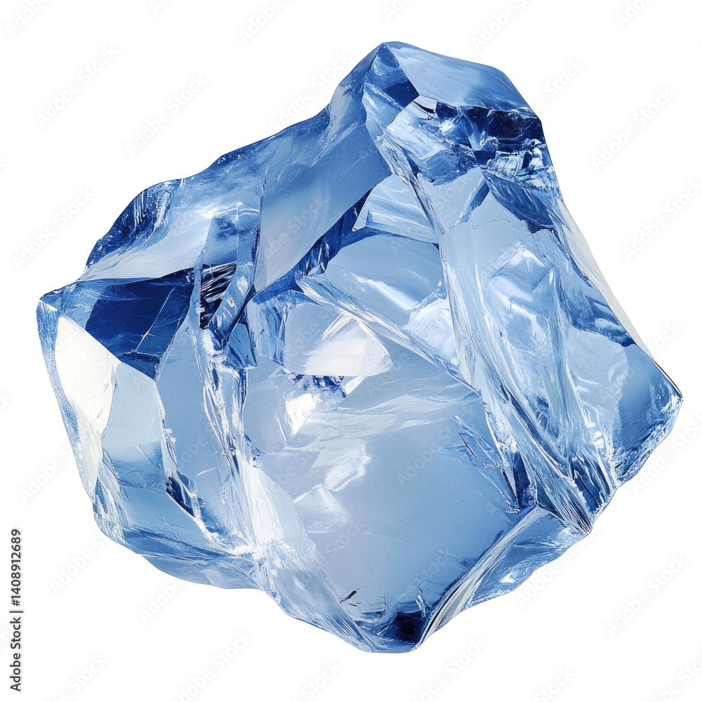 Obraz premium Ice Crystal Refraction on transparent background