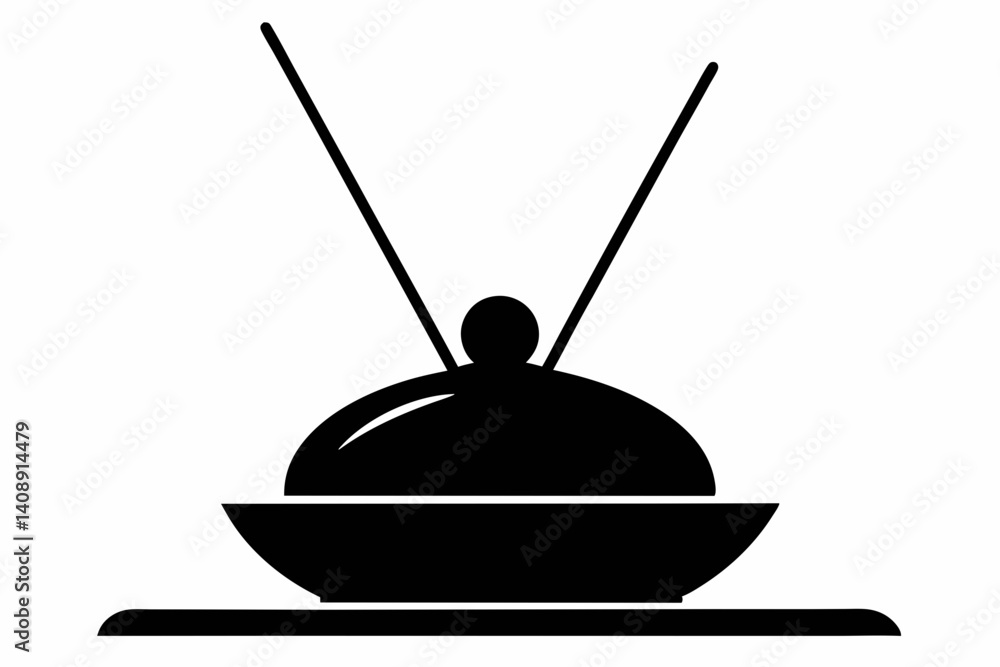 Fototapeta premium vector illustration of a bowl of soup