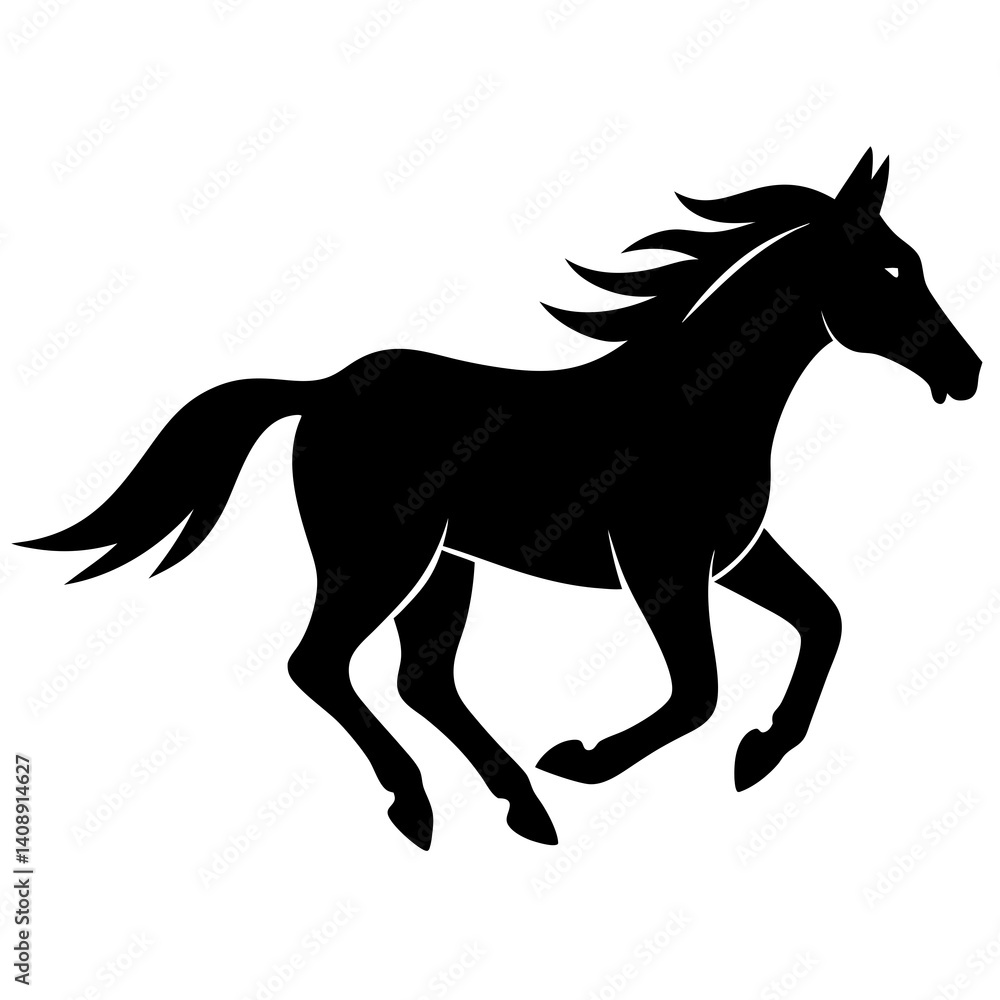 Obraz premium horse silhouette vector